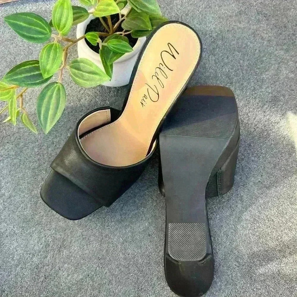 NEW Wild Pair Raja Women’s Faux Leather Peep-Toe Platform Sandals - Size 8.5 - Picture 6 of 14
